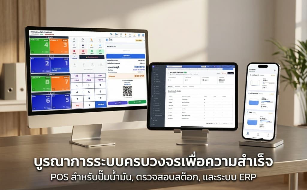 POS สำหรับปั๊มน้ำมัน ตรวจสอบสต็อก และระบบ ERP — ออกแบบมาเพื่อความเสถียร การขยายตัว และการดำเนินงานจริงในทุกวัน